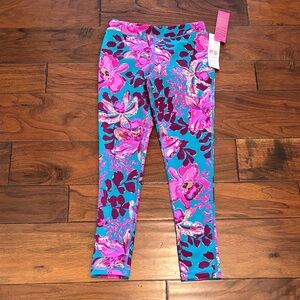 Lilly Pulitzer Luxletic Kids Mini Weekender Legging Blue Rhapsody Orchid You Not